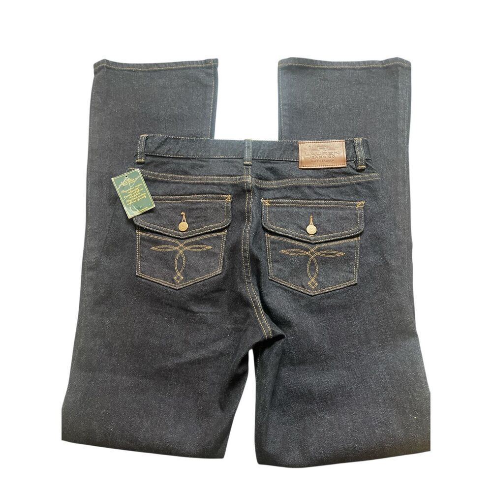 LRL label jeans classic 5 pocket boot cut darker wash sz2